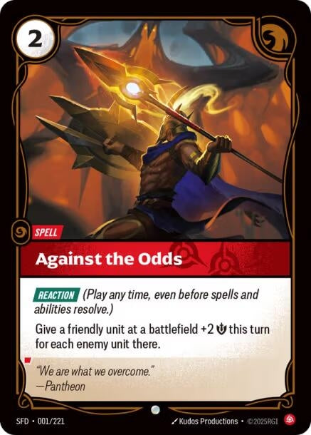 Image for Against the Odds (001/221) [Spiritforged] - Riftbound: League of Legends Trading Card Game
