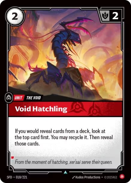 Image for Void Hatchling (018/221) (Foil) [Spiritforged] - Riftbound: League of Legends Trading Card Game