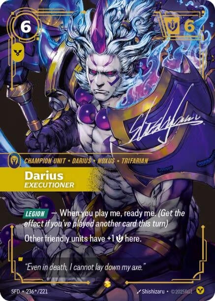 Image for Darius - Executioner (Signature) (236*/221) (Foil) [Spiritforged] - Riftbound: League of Legends Trading Card Game