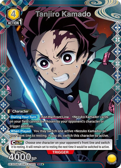 Tanjiro Kamado (002) (SR*) (UEX05BT/KMY-3-002) (Foil) [UEX05BT: Demon Slayer: Kimetsu no Yaiba Vol.2]