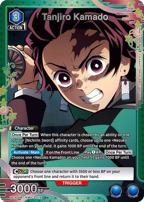 Tanjiro Kamado (016) (R*) (UEX05BT/KMY-3-016) (Foil) [UEX05BT: Demon Slayer: Kimetsu no Yaiba Vol.2]