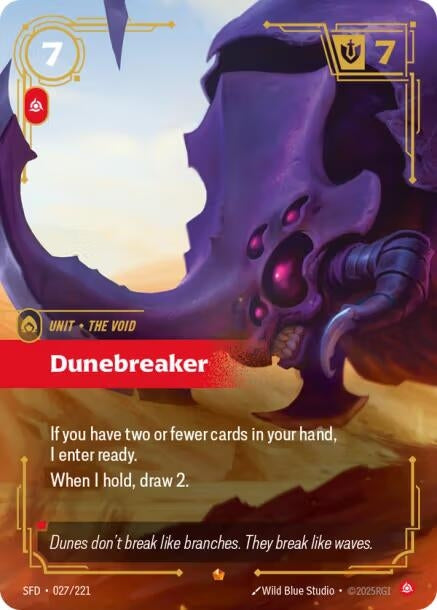 Image for Dunebreaker (027/221) (Foil) [Spiritforged] - Riftbound: League of Legends Trading Card Game