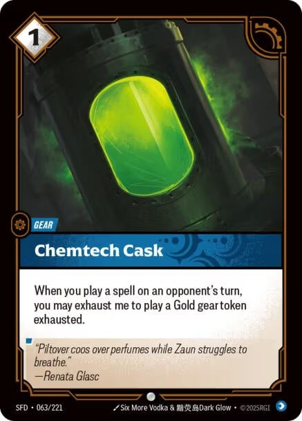 Image for Chemtech Cask (063/221) (Foil) [Spiritforged] - Riftbound: League of Legends Trading Card Game