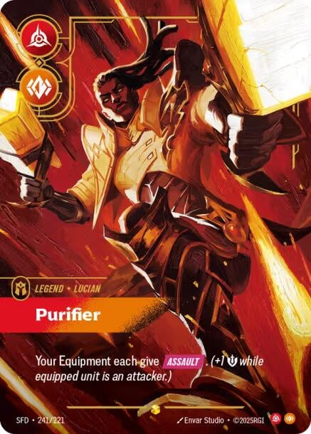 Image for Lucian - Purifier (Overnumbered) (241/221) (Foil) [Spiritforged] - Riftbound: League of Legends Trading Card Game