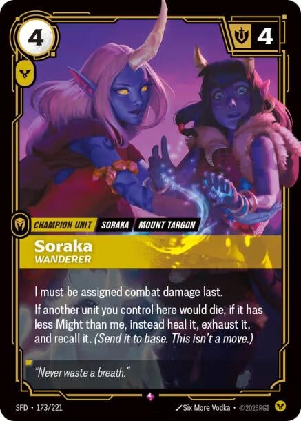 Image for Soraka - Wanderer (173/221) (Foil) [Spiritforged] - Riftbound: League of Legends Trading Card Game