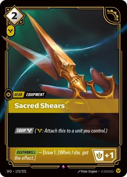 Image for Sacred Shears (172/221) (Foil) [Spiritforged] - Riftbound: League of Legends Trading Card Game