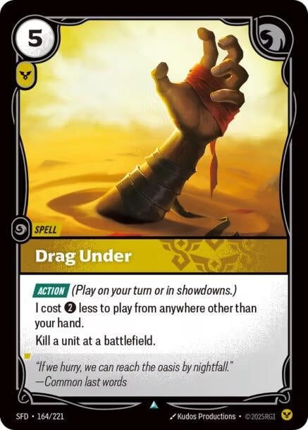 Image for Drag Under (164/221) (Foil) [Spiritforged] - Riftbound: League of Legends Trading Card Game