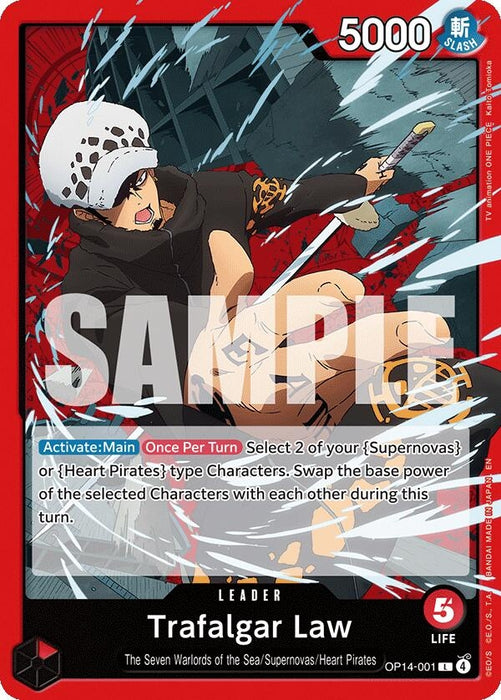 Trafalgar Law - OP14-001 (OP14-001) [The Azure Sea's Seven]