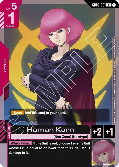 Image for Haman Karn (GD02-091) (Holofoil) [Gundam Promotional Cards] (GCG-PR) - Gundam Card Game