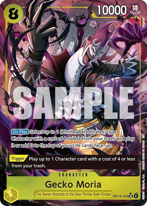Gecko Moria - OP14-104 (Alternate Art) (OP14-104) (Foil) [The Azure Sea's Seven]