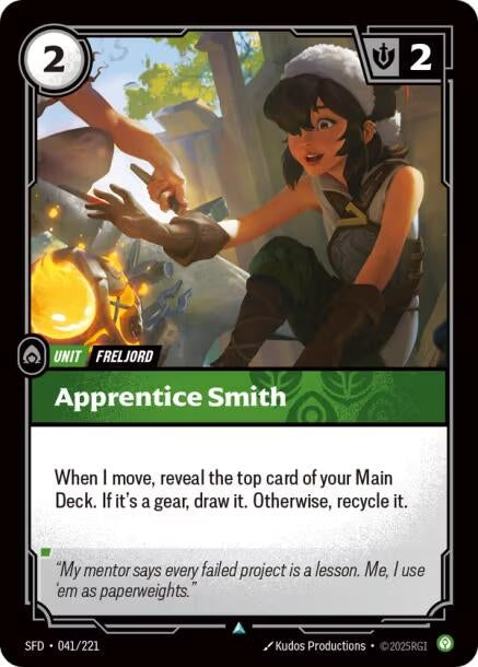 Image for Apprentice Smith (041/221) (Foil) [Spiritforged] - Riftbound: League of Legends Trading Card Game