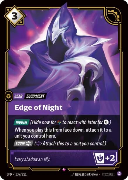 Image for Edge of Night (139/221) (Foil) [Spiritforged] - Riftbound: League of Legends Trading Card Game