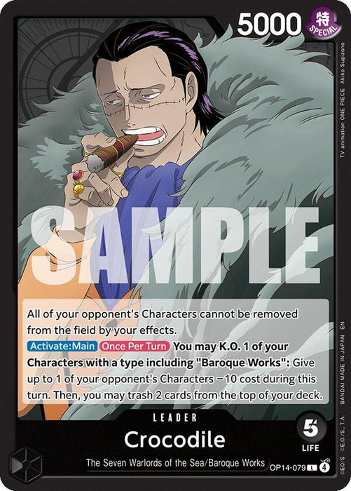 Image for Crocodile - OP14-079 (OP14-079) [The Azure Sea's Seven] - One Piece Card Game