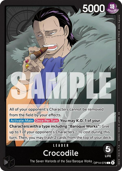 Image for Crocodile - OP14-079 (OP14-079) [The Azure Sea's Seven] - One Piece Card Game