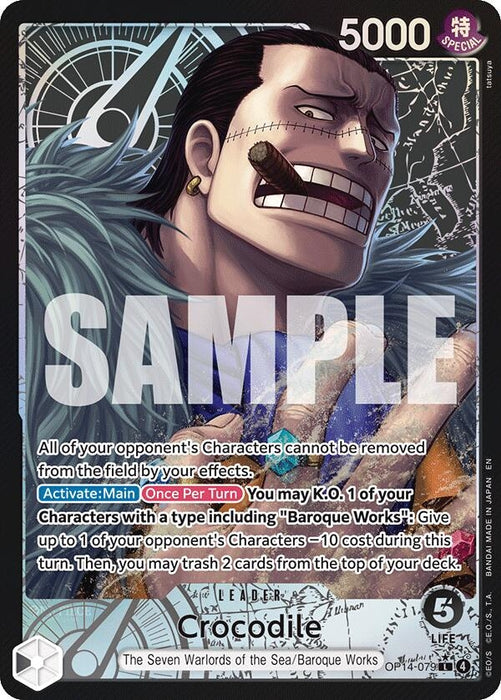 Crocodile - OP14-079 (Alternate Art) (OP14-079) (Foil) [The Azure Sea's Seven]