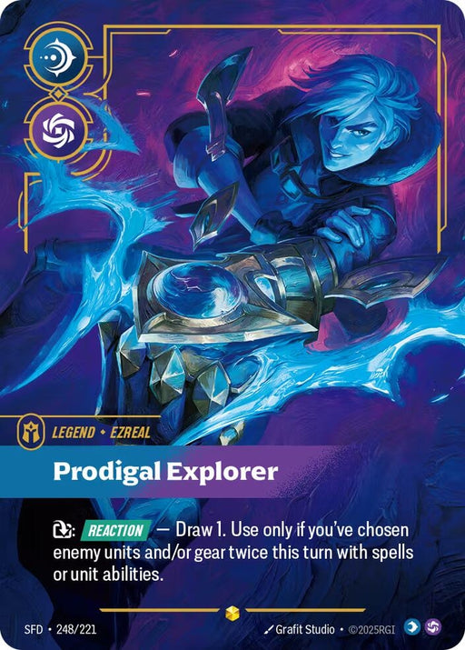 Image for Ezreal - Prodigal Explorer (Overnumbered) (248/221) (Foil) [Spiritforged] - Riftbound: League of Legends Trading Card Game