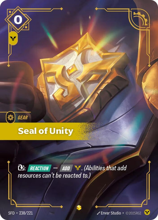 Image for Seal of Unity (Overnumbered) (238/221) (Foil) [Spiritforged] - Riftbound: League of Legends Trading Card Game