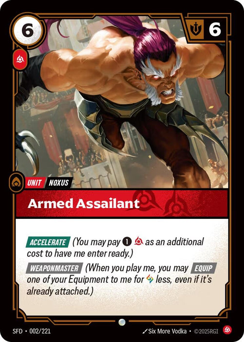 Image for Armed Assailant (002/221) (Foil) [Spiritforged] - Riftbound: League of Legends Trading Card Game