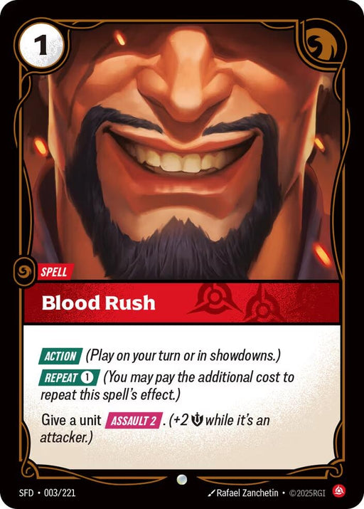 Image for Blood Rush (003/221) (Foil) [Spiritforged] - Riftbound: League of Legends Trading Card Game