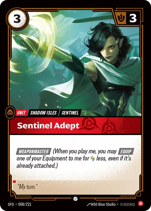Image for Sentinel Adept (008/221) (Foil) [Spiritforged] - Riftbound: League of Legends Trading Card Game