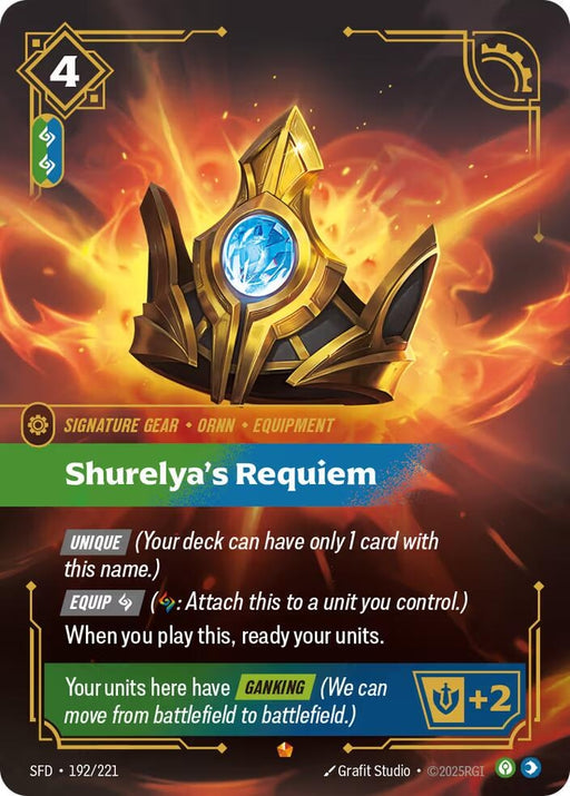 Image for Shurelya's Requiem (192/221) (Foil) [Spiritforged] - Riftbound: League of Legends Trading Card Game