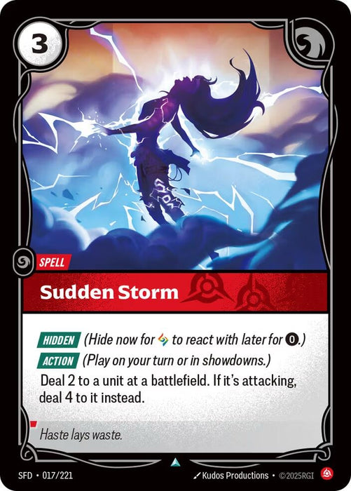 Image for Sudden Storm (017/221) (Foil) [Spiritforged] - Riftbound: League of Legends Trading Card Game