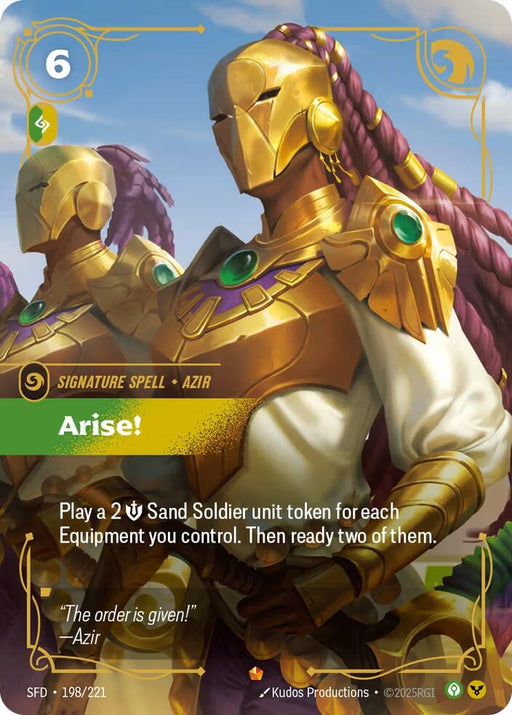Image for Arise! (198/221) (Foil) [Spiritforged] - Riftbound: League of Legends Trading Card Game