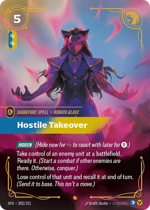 Image for Hostile Takeover (202/221) (Foil) [Spiritforged] - Riftbound: League of Legends Trading Card Game