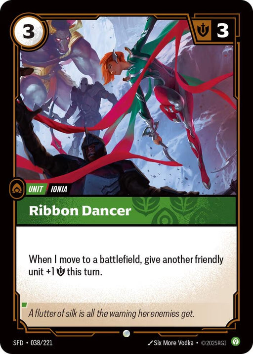 Image for Ribbon Dancer (038/221) (Foil) [Spiritforged] - Riftbound: League of Legends Trading Card Game