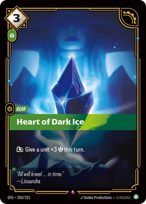 Image for Heart of Dark Ice (052/221) (Foil) [Spiritforged] - Riftbound: League of Legends Trading Card Game