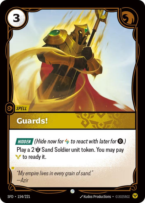 Image for Guards! (154/221) (Foil) [Spiritforged] - Riftbound: League of Legends Trading Card Game