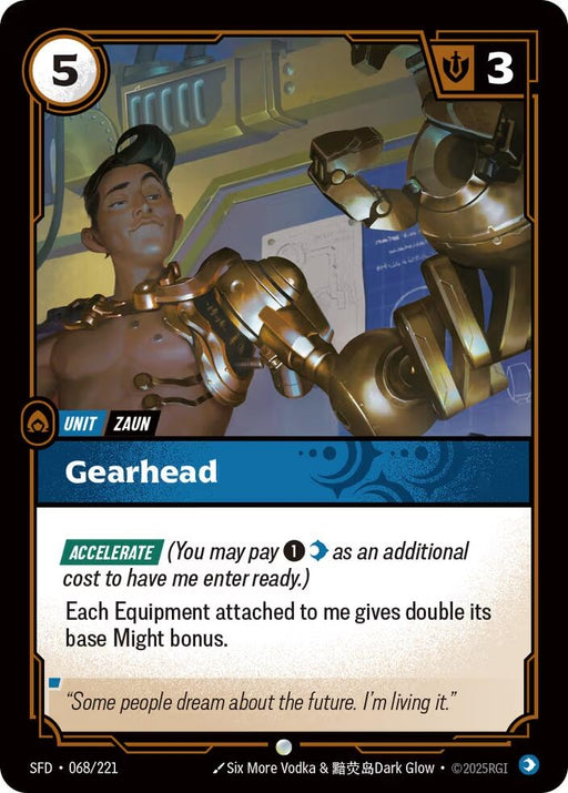 Image for Gearhead (068/221) (Foil) [Spiritforged] - Riftbound: League of Legends Trading Card Game