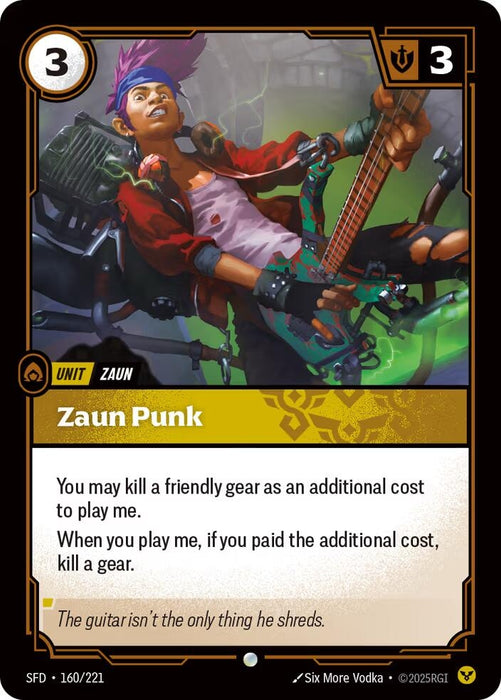Image for Zaun Punk (160/221) (Foil) [Spiritforged] - Riftbound: League of Legends Trading Card Game