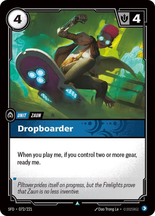 Image for Dropboarder (072/221) (Foil) [Spiritforged] - Riftbound: League of Legends Trading Card Game