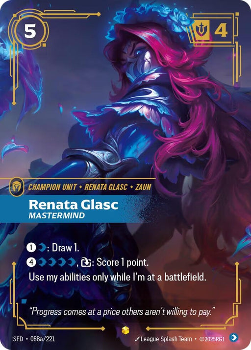 Image for Renata Glasc - Mastermind (Alternate Art) (088a/221) (Foil) [Spiritforged] - Riftbound: League of Legends Trading Card Game