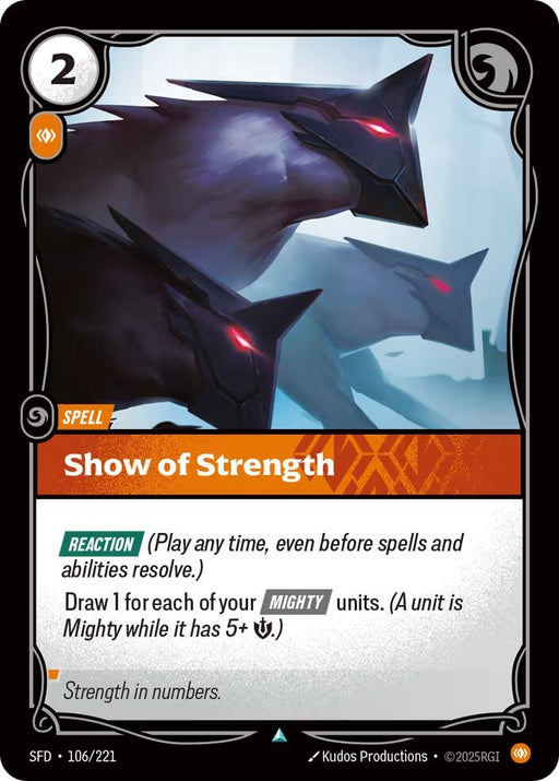 Image for Show of Strength (106/221) (Foil) [Spiritforged] - Riftbound: League of Legends Trading Card Game