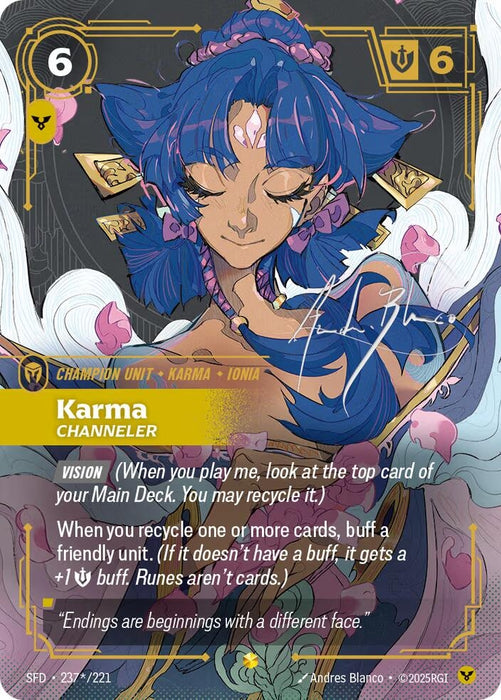 Image for Karma - Channeler (Signature) (237*/221) (Foil) [Spiritforged] - Riftbound: League of Legends Trading Card Game