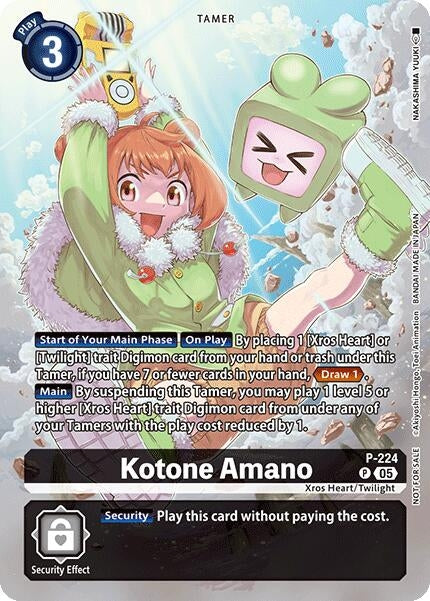 Image for Kotone Amano (Time Stranger Box Topper) (P-224 P) (Foil) [Digimon Promotion Cards] - Digimon Card Game