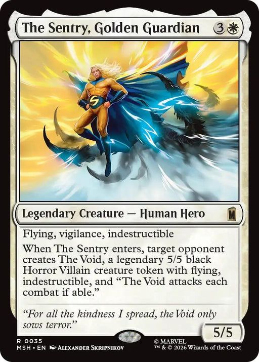 Image for The Sentry, Golden Guardian (35) (Foil) [Marvel Super Heroes] - Magic: The Gathering