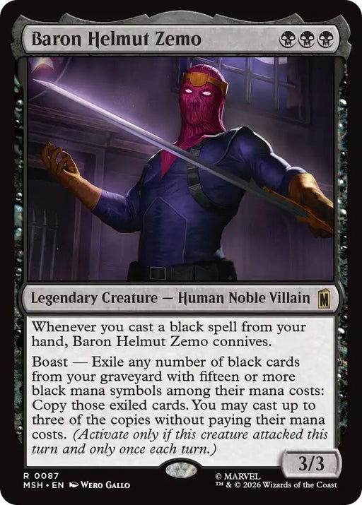 Image for Baron Helmut Zemo (87) [Marvel Super Heroes] - Magic: The Gathering
