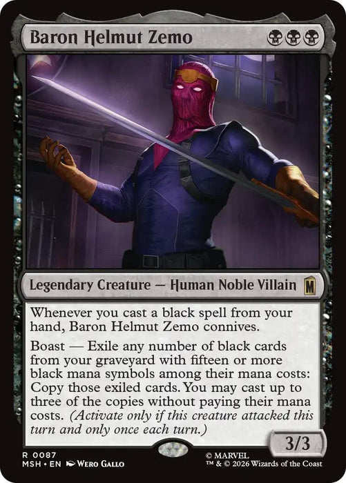Image for Baron Helmut Zemo (87) (Foil) [Marvel Super Heroes] - Magic: The Gathering