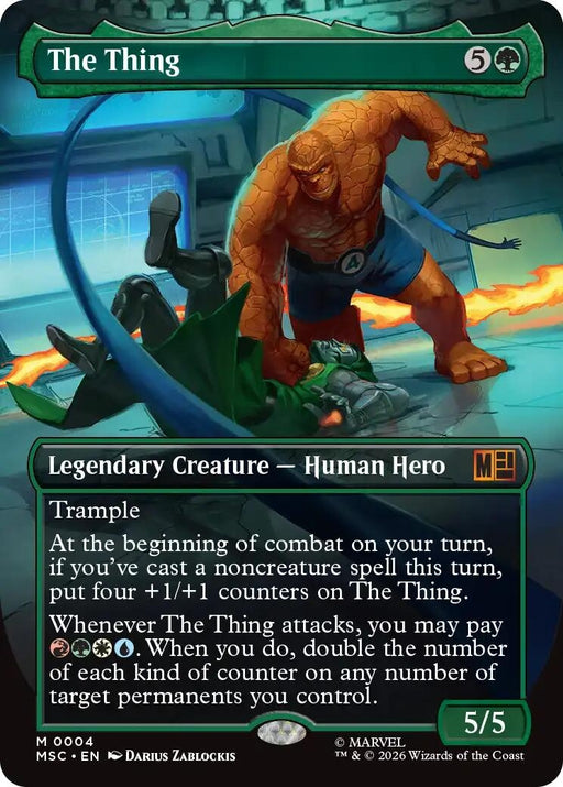 Image for The Thing (Borderless) (4) [Commander: Marvel Super Heroes] - Magic: The Gathering