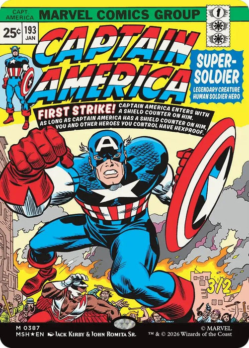 Image for Captain America, Super-Soldier (Borderless) (387) (Foil) [Marvel Super Heroes] - Magic: The Gathering