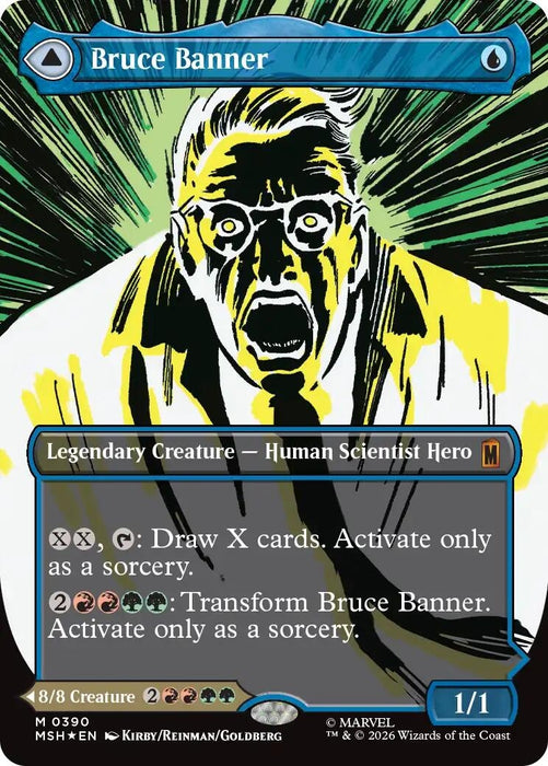 Image for Bruce Banner (Borderless) (390) (Foil) [Marvel Super Heroes] - Magic: The Gathering