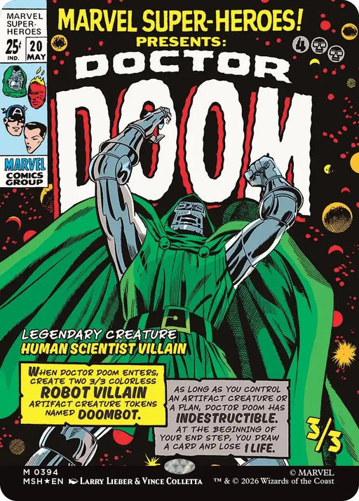 Image for Doctor Doom (Borderless) (394) (Foil) [Marvel Super Heroes] - Magic: The Gathering