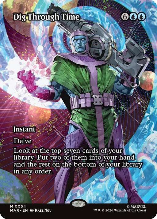 Image for Dig Through Time (Borderless) (54) (Foil) [Marvel Universe Eternal-Legal] - Magic: The Gathering