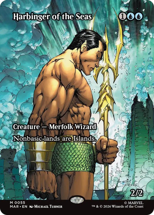 Image for Harbinger of the Seas (Borderless) (55) [Marvel Universe Eternal-Legal] - Magic: The Gathering