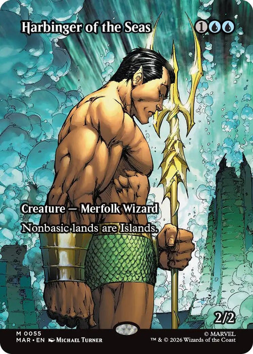 Image for Harbinger of the Seas (Borderless) (55) (Foil) [Marvel Universe Eternal-Legal] - Magic: The Gathering