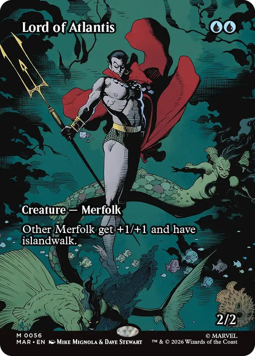 Image for Lord of Atlantis (Borderless) (56) (Foil) [Marvel Universe Eternal-Legal] - Magic: The Gathering