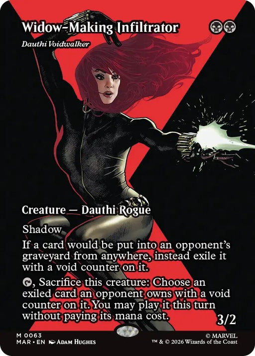 Image for Widow-Making Infiltrator - Dauthi Voidwalker (Borderless) (63) [Marvel Universe Eternal-Legal] - Magic: The Gathering